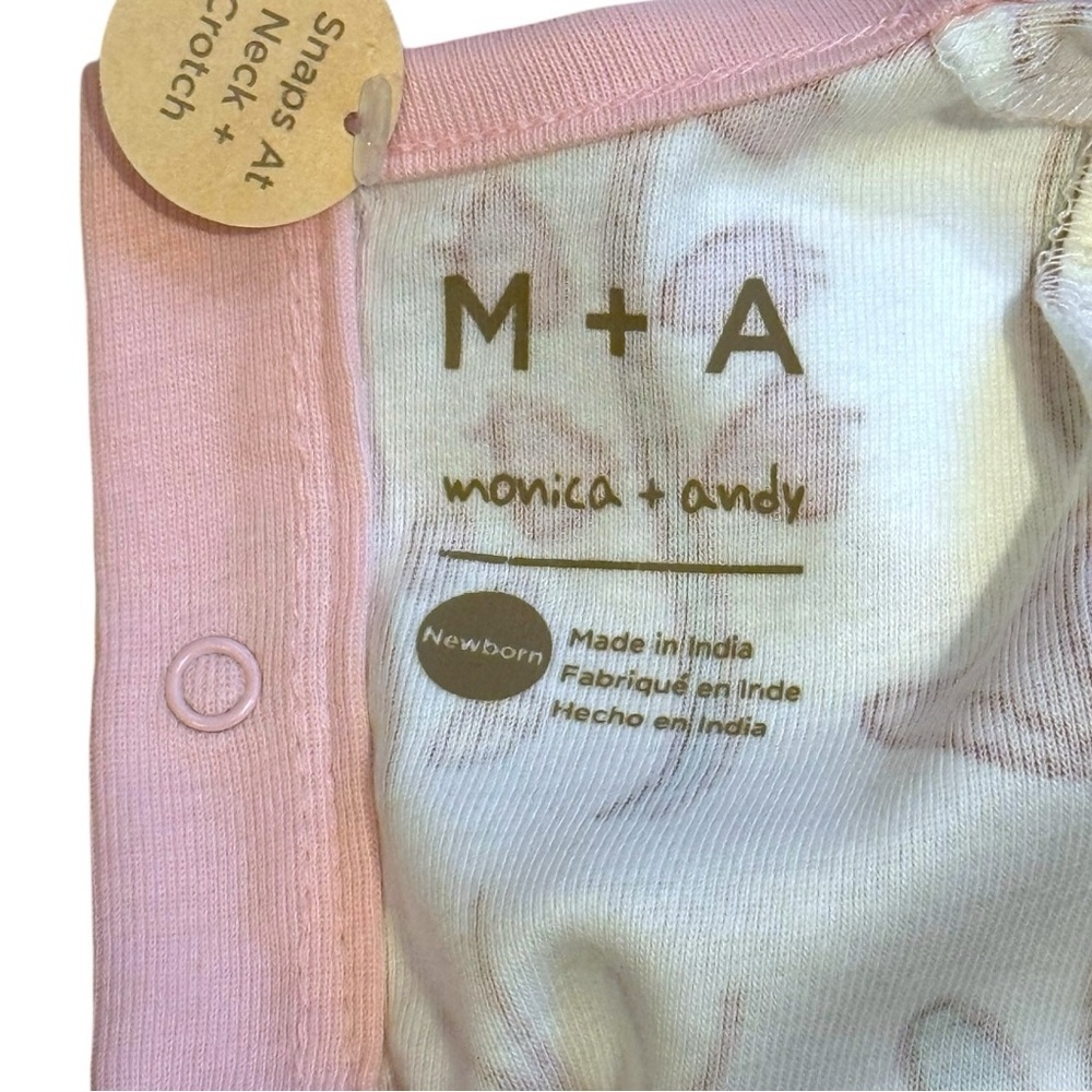 Monica + Andy Organic Newborn Dress & Cardigan Set Pink Floral NWT GOTS - Picture 9 of 12